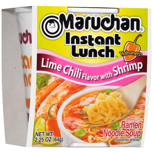 Maruchan Instant Habanero Lime Chili Shrimp Flavored Ramen Noodle Soup, 2.25 Ounces, 12 Per Case
